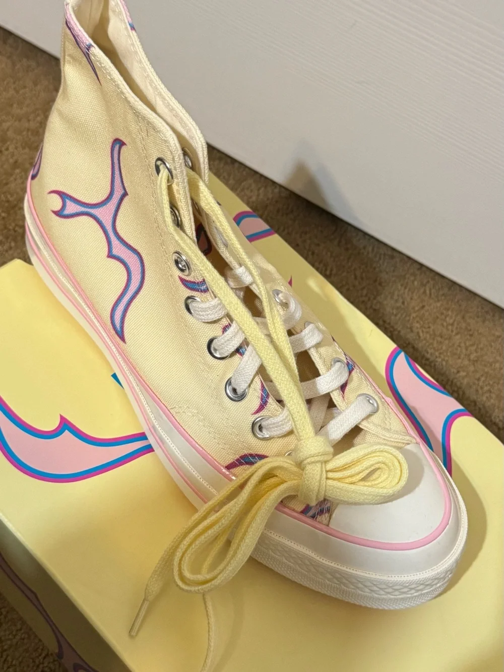 CONVERSE Chuck 70 x GOLF le FLEUR Yellow Flame High Tops – Men’s 6.5 - Picture 5 of 6